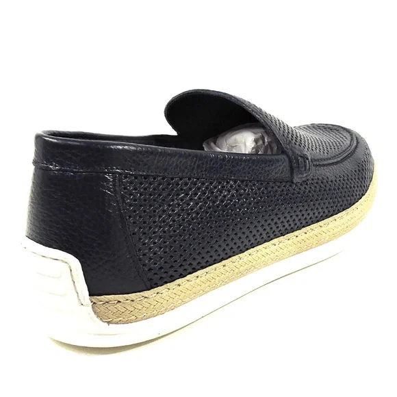 PRINCIPE DI BOLOGNA 🇮🇹 MEN'S BLUE SOFT LEAHER SUMMER FLAT LOAFERS - Picture 5 of 7